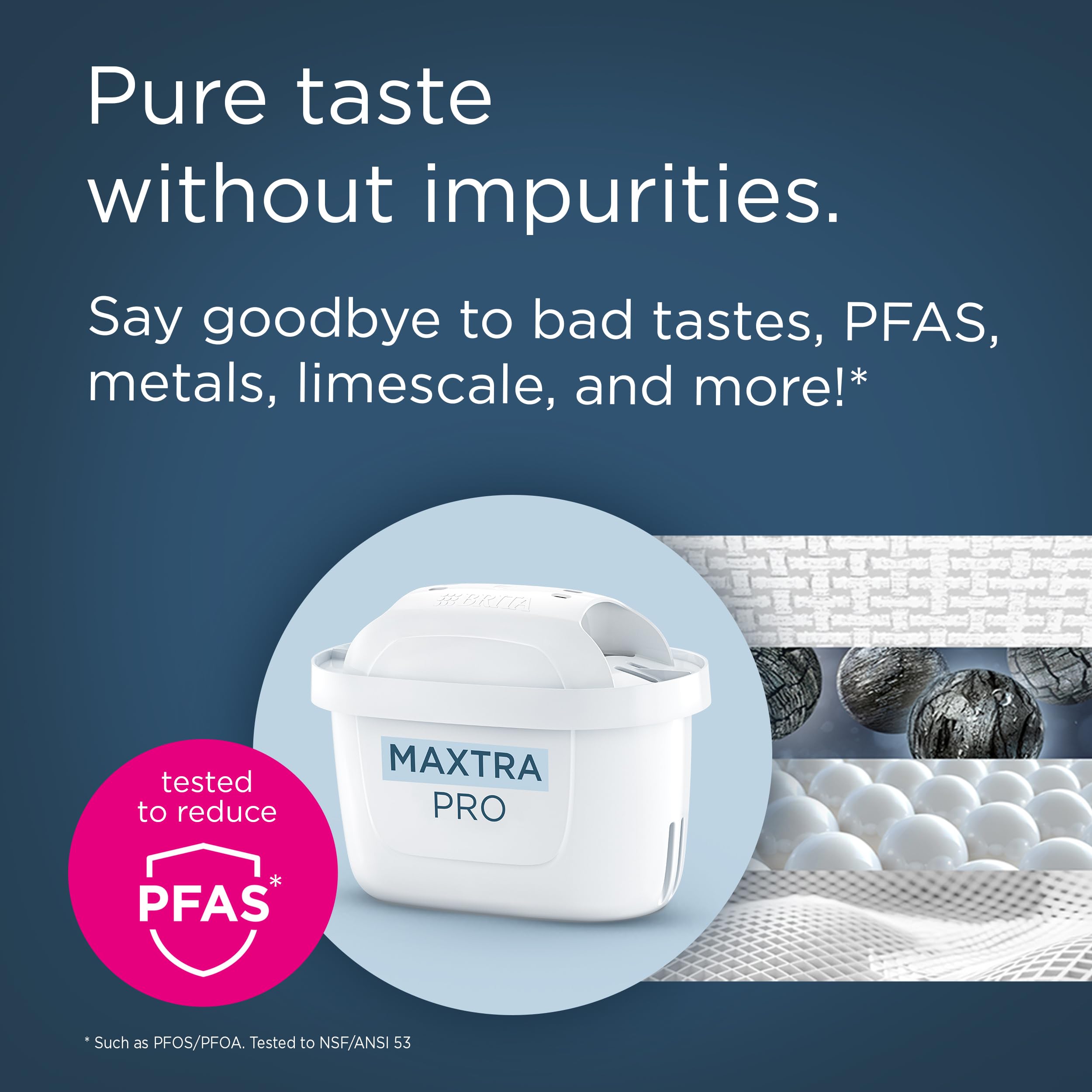 MAXTRA PRO Pure Performance Water Filter Cartridge  - Original BRITA Refill reducing impurities, Chlorine,