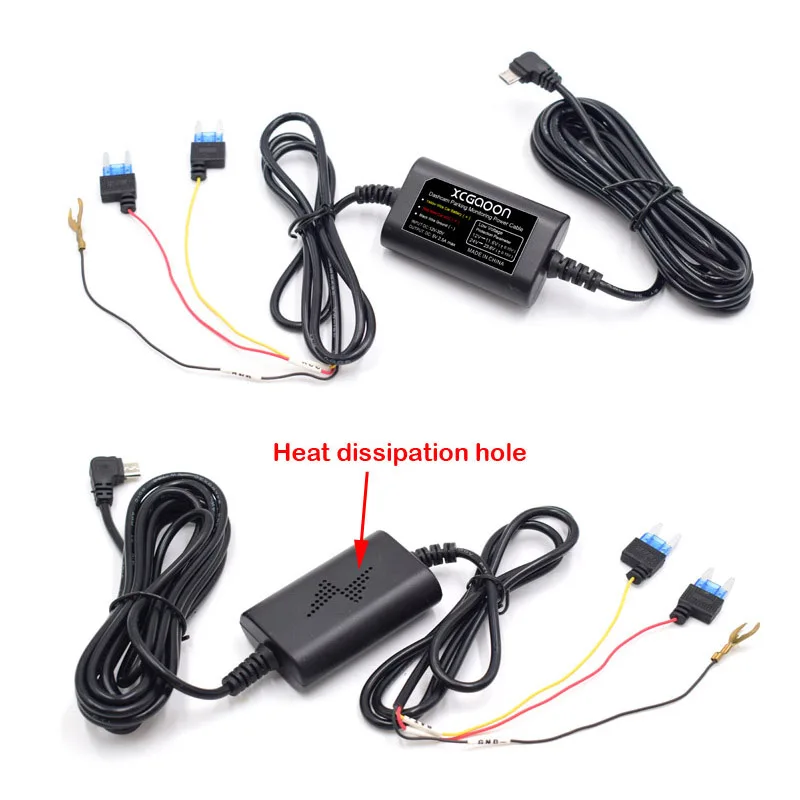 CarDash Cam Wire DVR Комплект жестких кабелей Видеорегистратор 12 В-24 В до 5 В 2,5 А Мини Micro Type-C USB Зарядное устройство Линия Автоматическая камера видеорегистратора