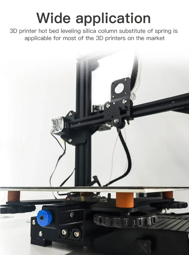 Creality อย่างเป็นทางการ 4pcs 3D เครื่องพิมพ์ซิลิโคน Solid Spacer สูงอุณหภูมิเตียงร้อน Leveling คอลัมน์สําหรับ CR10 Ender3 3d Priter อะไหล่