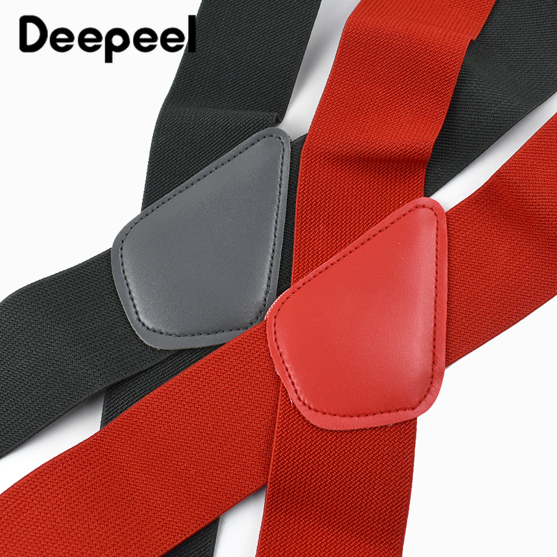 Deepeel Mode 5 cm Breite Erwachsene männer Hosenträger 4 Clips Strap Einstellen Elastische Männer Hosenträger Harness Mann Anzug Hosen gürtel Zubehör