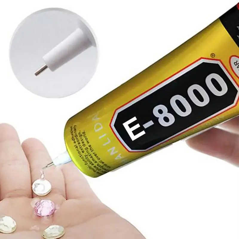 E8000 50ml กาว Super Strong กาวอเนกประสงค์เครื่องประดับหัตถกรรมคริสตัล Rhinestone DIY Fix โทรศัพท์หน้าจอแก้วเล็บเจล