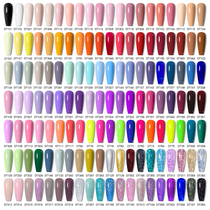 พบกับข้าม 6 ชิ้น/เซ็ต Macaron Series เจลเล็บชุด Glitter กึ่งถาวร UV เล็บชุดฐาน Matte Top Coat เล็บเล็บ
