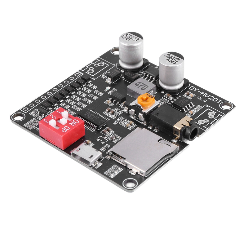 4X DY-HV20T 12V/24V Netzteil10w/20W Sprachwiedergabemodul Unterstützung Micro-SD-Karte MP3-Musik-Player für Arduino-Neu