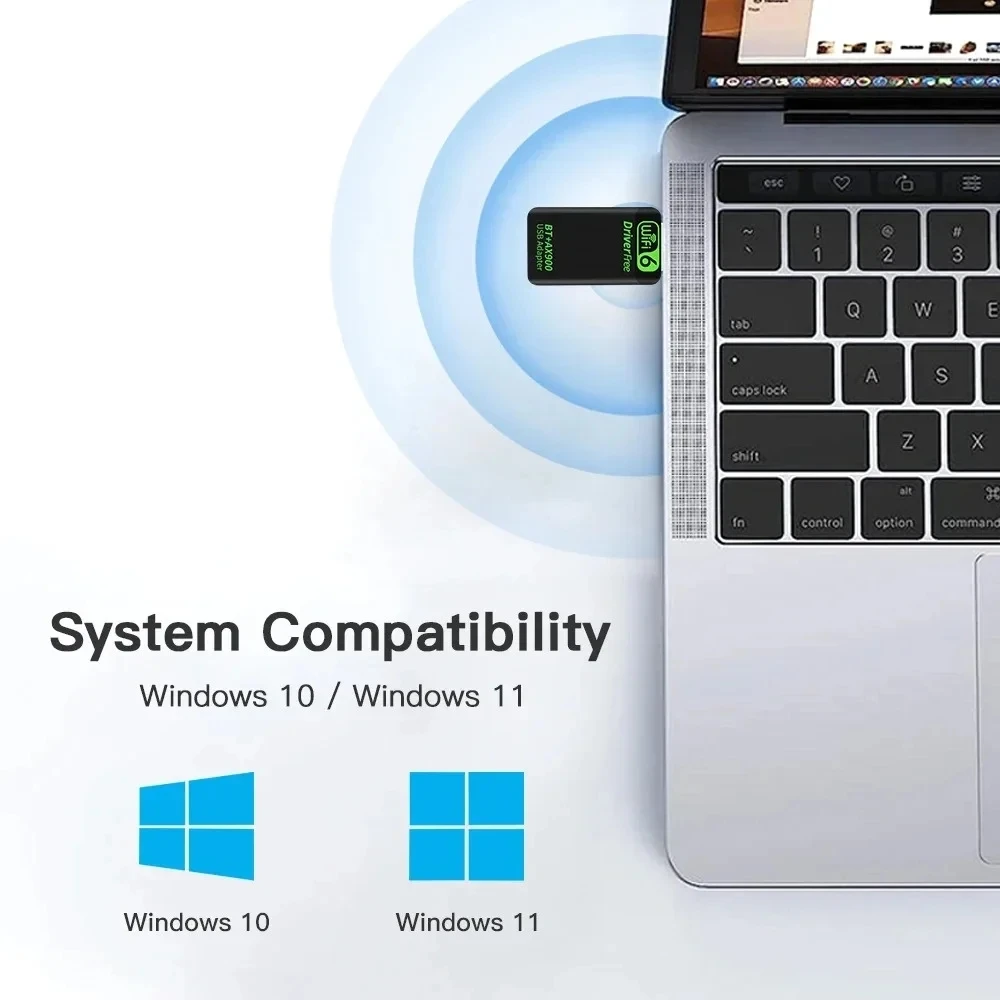 Nuevo AX900 USB WiFi 6 Bluetooth 5,4 adaptador 2 en 1 Dongle de doble banda 2,4G y 5GHz red USB receptor Wlan inalámbrico para Win 10/11