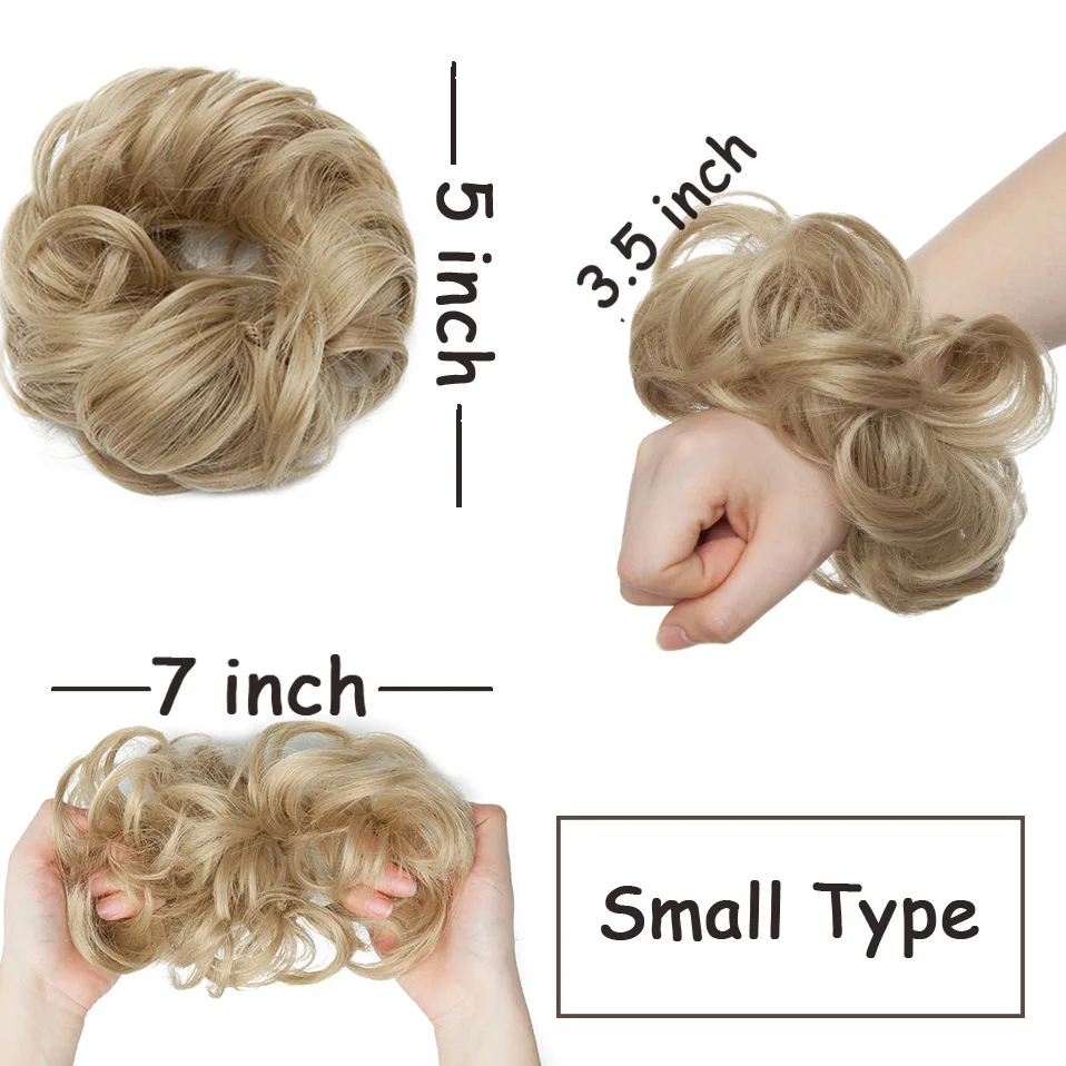 Perruque synthétique avec bandeau en forme de disheveled, chignon, cheveux naturels, haute température, soie ultraviolette, boucles, 2006/bun