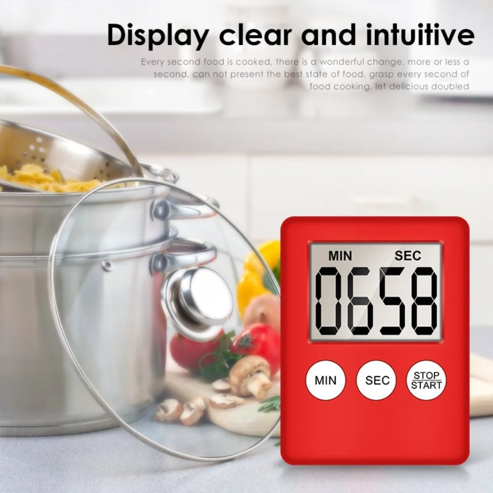 Jjyy Super Mini Lcd Digitaal Display Keuken Timer Vierkante Keuken Countdown Alarm Klok Slaap Stopwatch Klok Timer
