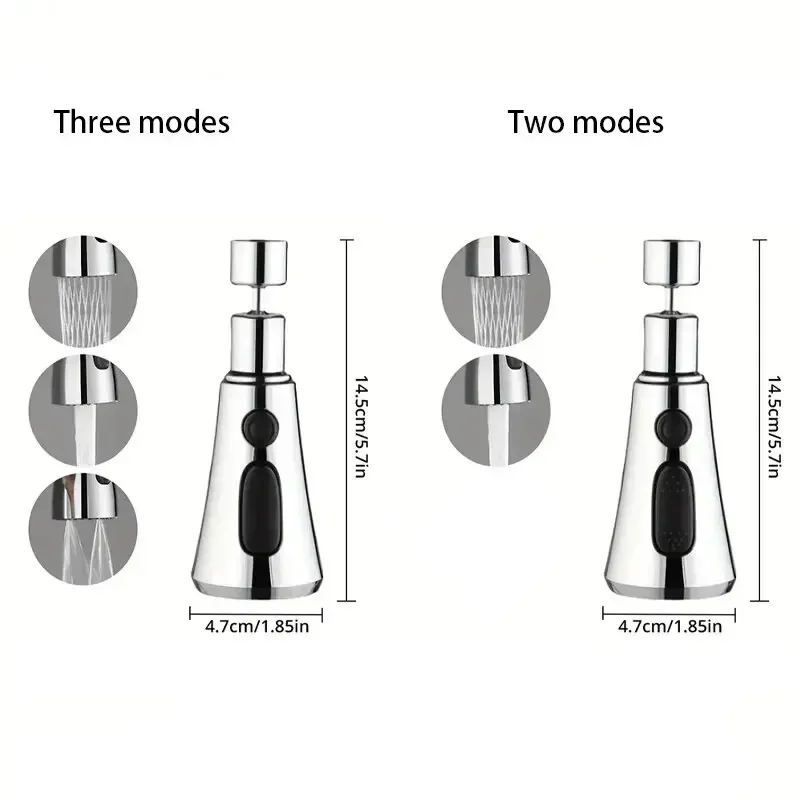 1 PC ก๊อกน้ํา Extender Boosting Splash ป้องกันสามโหมด Water Saver Home EXTENDED สเปรย์อาบน้ํากรอง