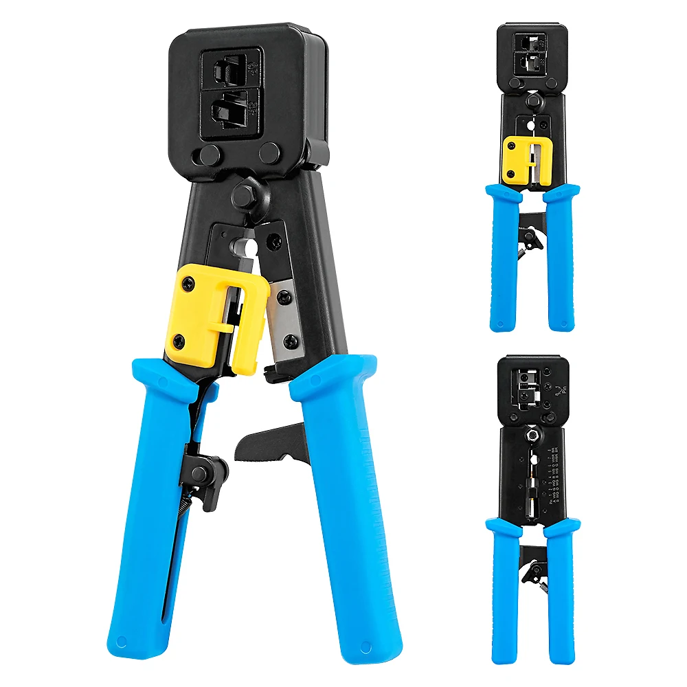 RJ45 crimper hand network tools pliers RJ12 cat5 cat6 8p8c Cable Stripper pressing clamp tongs clip multi function
