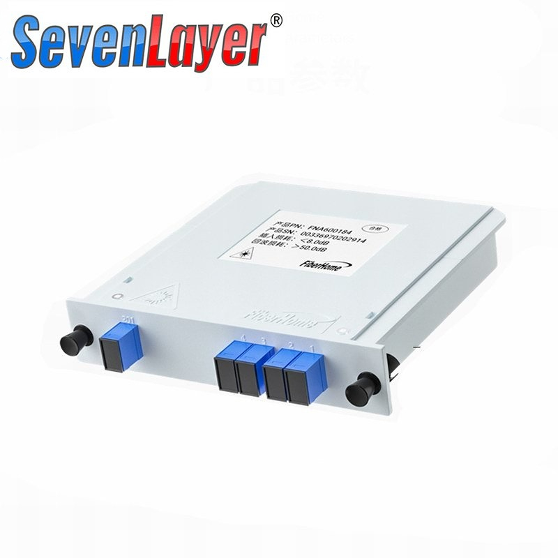 Divisor de fibra óptica 1-2 1-4 1-8 1-16 SC UPC/APC Caixa de cassete Tipo plug-in Divisor óptico