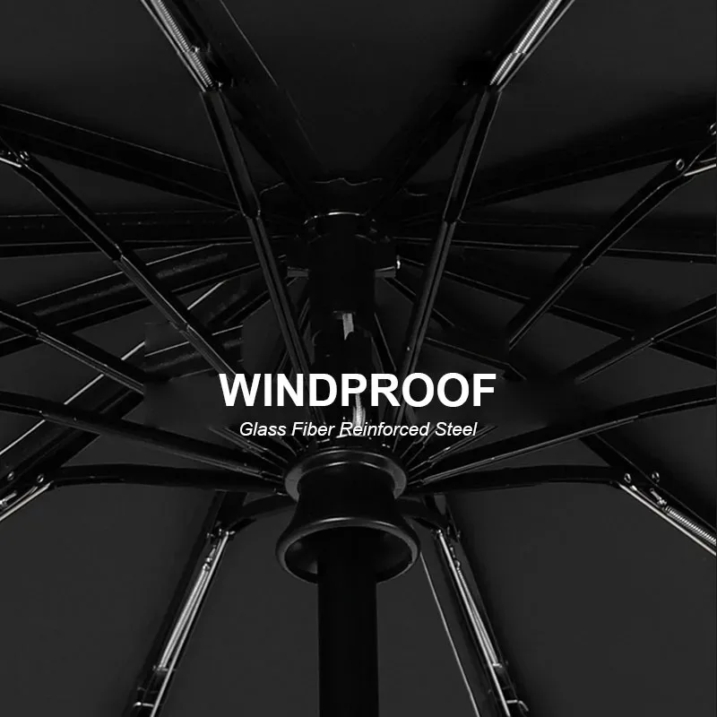 Large 24 Bone Solid Color Automatic Umbrella Light Collapsible Large Format Outdoor Sunshade UV Protection Automatic Umbrella