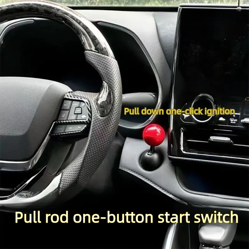 Novo botão de partida push start botão de ignição automática capa automotivo botão de um toque rocker motor do carro push start stop alavanca