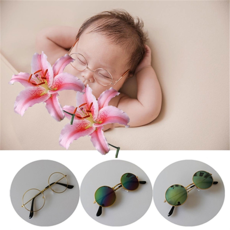 Gafas planas para recién nacido, accesorios de fotografía para estudio de caballero, accesorios de ropa