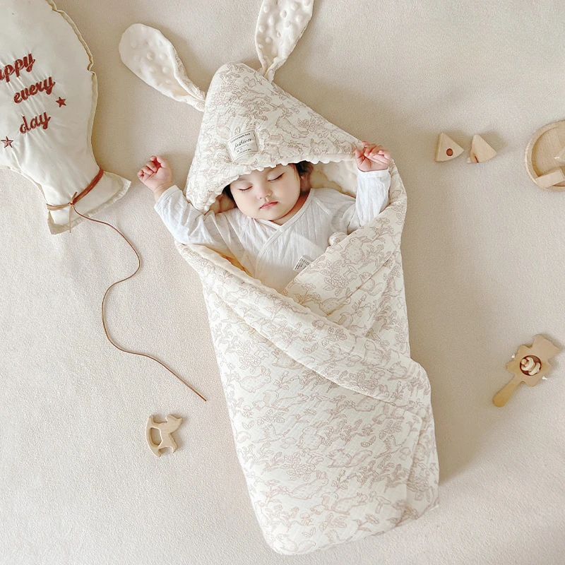 Newborn Swaddle Blankets for Boy Girl Aesthetic Muslin Baby Wrap Swaddle Soft Cotton Spring Autumn Infant Receiving Blanket