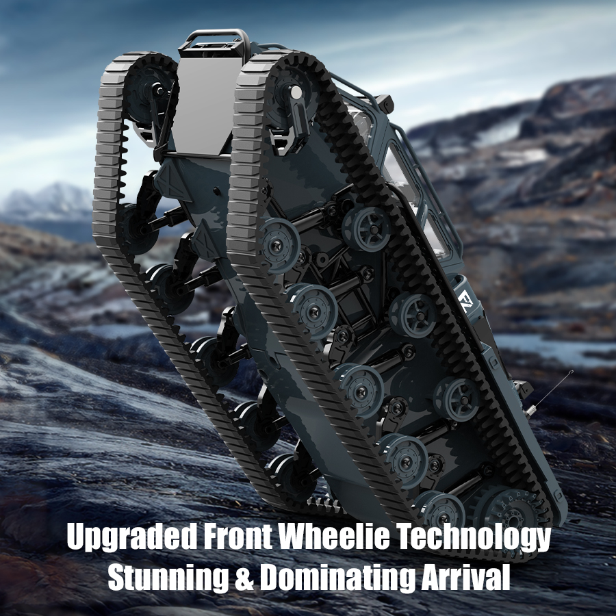 JJRC C8812 ไฟ LED Full Scale Tracked ถังจําลองของเล่น RC รถ Drift รีโมทคอนโทรล Off-Road รถเด็กของขวัญ