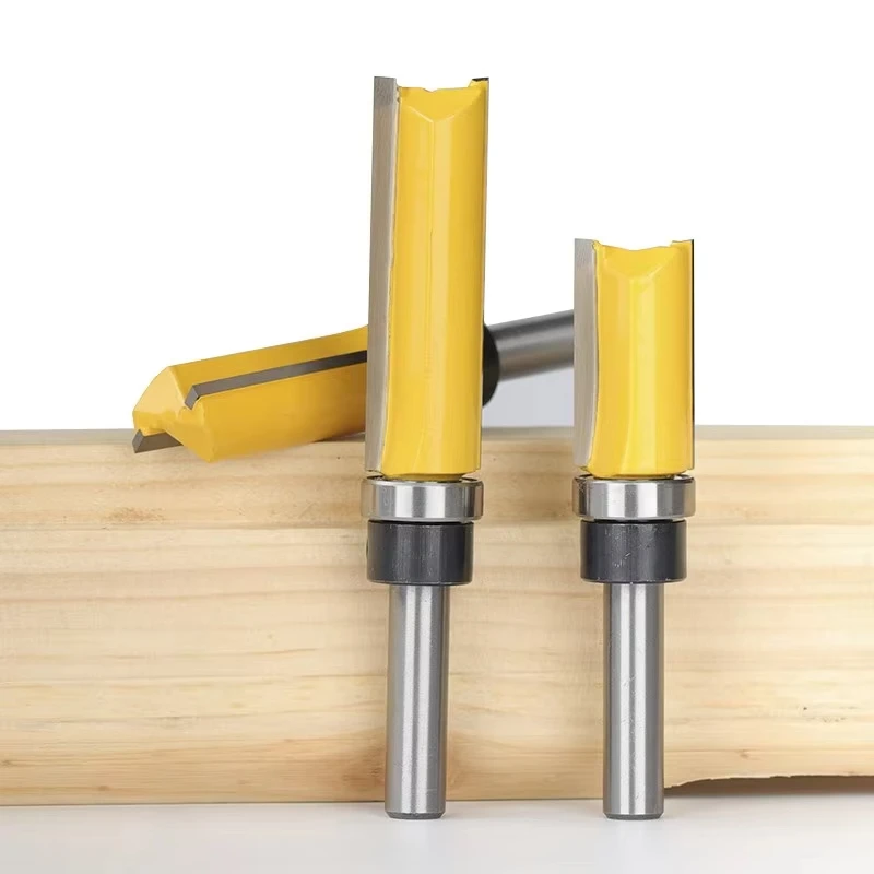 HAMPTON Flush Trim Router Bit 8mm Shank Top Bottom Bearing 5/8" Pattern Bit for Woodworking Tools Wood Milling Cutter