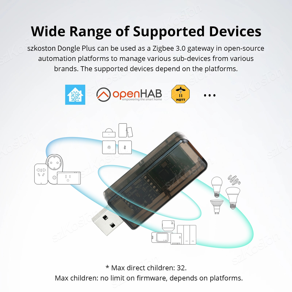 EFR32MG21 Zigbee 3,0 USB Dongle Plus puerta de enlace Zigbee Universal de código abierto funciona con el asistente doméstico openHAB Zigbee2MQTT ZHA NCP