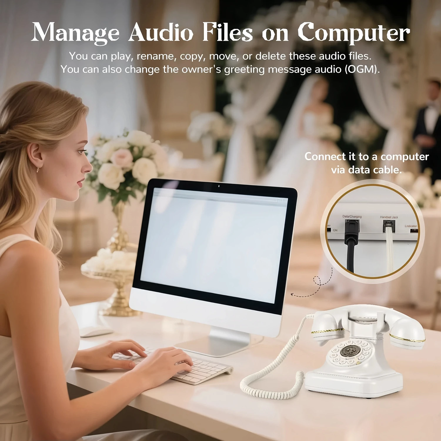 Audio Nachricht Buch Telefon Hochzeit Gast Stimme Segen Nachricht Buch Bankett Stimme Check-in Nachricht Telefon Geburtstag Party Celebati