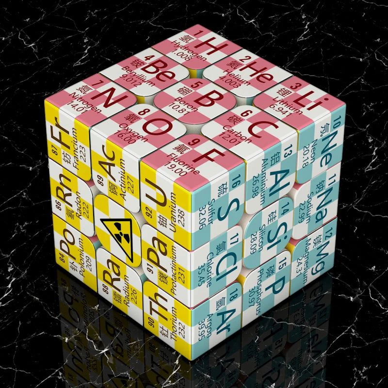 3X3X3 Khối Hóa Học Bảng Tuần Hoàn Vật Lý 3X3 Xếp Hình Cubo Magico Sinh Viên Toán Học Công Thức trẻ Em Giáo Dục Học Đồ Chơi