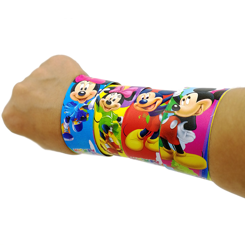 Disney-pulsera de recuerdo de fiesta de cumpleaños para niños, 12 piezas, regalo bonito