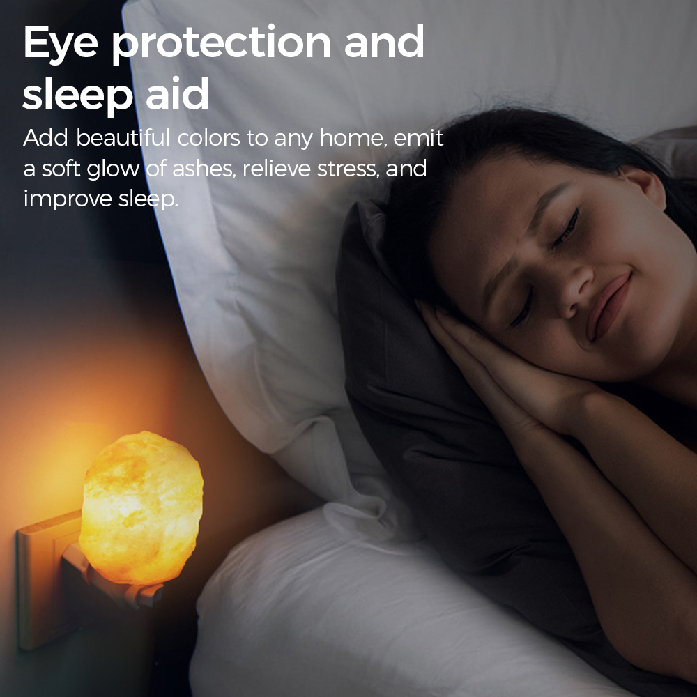 Himalaya-Salz lampe Nachttisch LED-Nachtlicht-Heim dekor Luft reinigung mit Plug-Release Negative Ionen EU US UK-Stecker