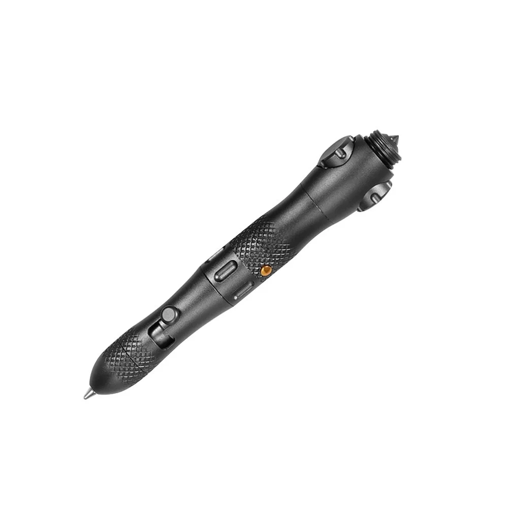 ปากกายุทธวิธีอะลูมินัมอัลลอย Multi-Function Decompression ปลายนิ้ว Gyro ปากกา Light Broken Window Survival Anti-Wolf อุปกรณ์