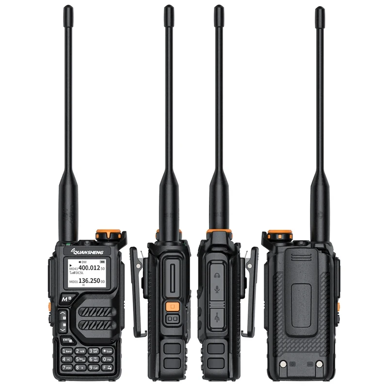 Quansheng UV-K5 Walkie Talkie 5W banda aérea Radio bidireccional UHF VHF DTMF FM Scrambler NOAA copia de frecuencia inalámbrica Radioaficionado