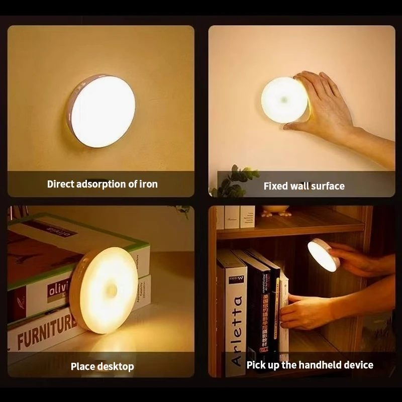 "Luce nocturna con carga USB de ahorro de energía con sensor automático para el hogar, el baño, el pasillo"