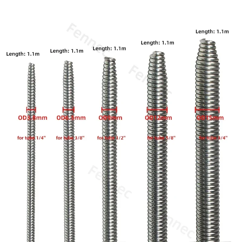 Internal Copper Pipe Bending Spring for Air Condition Steel Manual Pipeline Spring Tube Bending Tool 2/3/4/5/6 Points 6-19mm