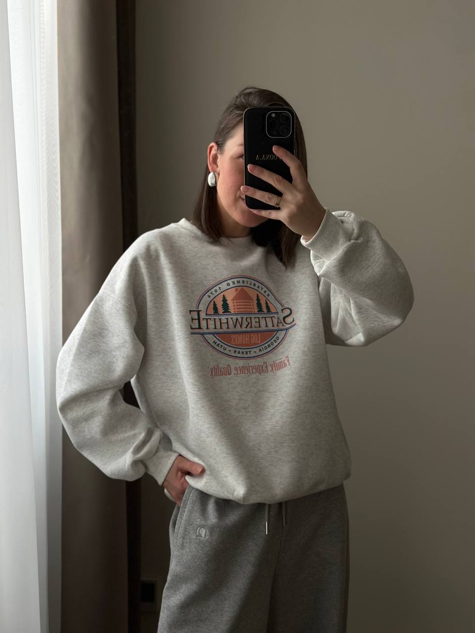 Losse Grafische Sweatshirt Koreaanse Hoodie Vrouwen Lente 2024 Print Ronde Hals Pullover