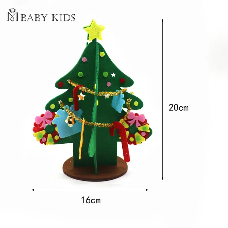 3D DIY Felt ต้นคริสต์มาสของเล่นเด็กเด็กอนุบาลหัตถกรรม Snowman ของเล่นเพื่อการศึกษาของขวัญตกแต่งสําหรับเด็ก