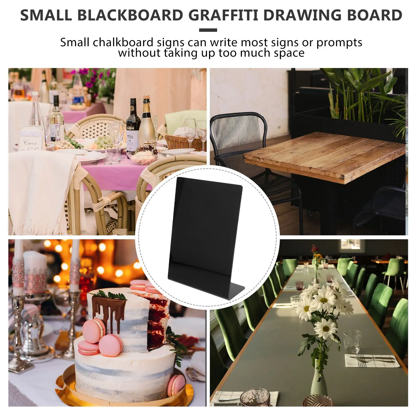 Message Board Sign Desktop Writing Board Acrylic Chalkboard Mini Signs Desk Drawing Table For Shop Buffet Cafe