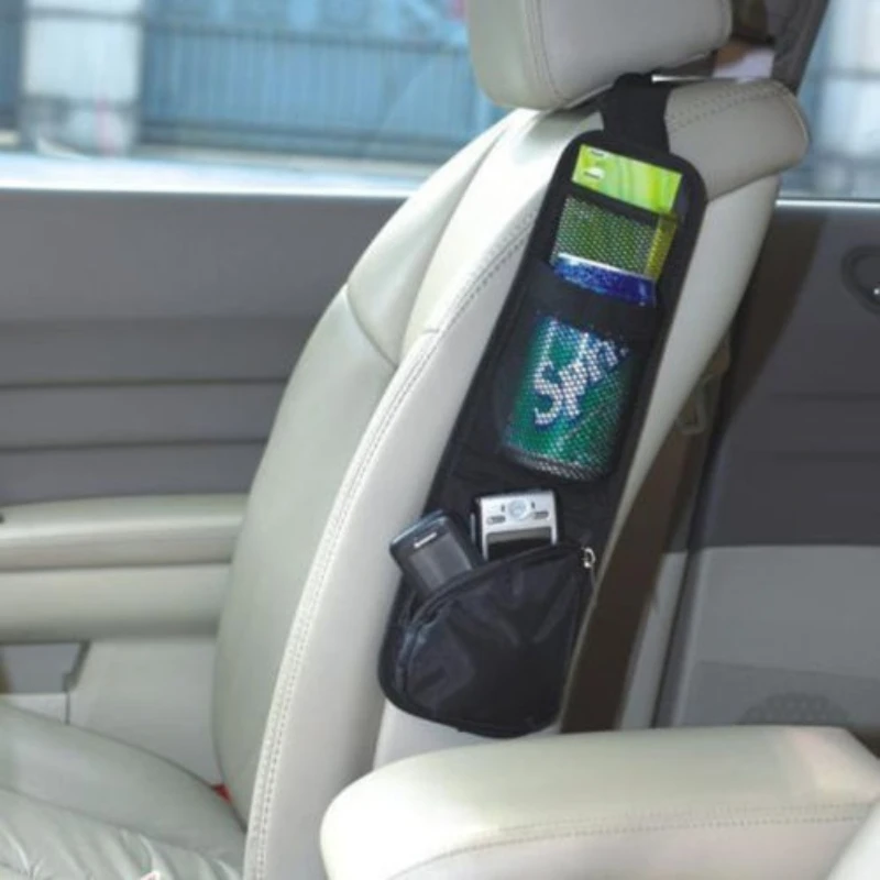Organizzatore per seggiolino auto Borsa da appendere per riporre il lato del sedile automatico Portabevande multitasche Tasca in rete Organizzatore per lo styling Supporto per telefono Nuovo