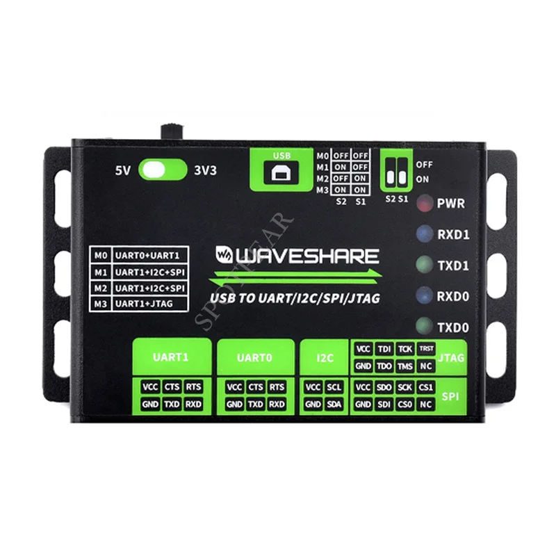 USB To UART/I2C/SPI/JTAG Converter, Supports Multiple Interfaces Compatible With 3.3V / 5V Multiple Protection Circuits