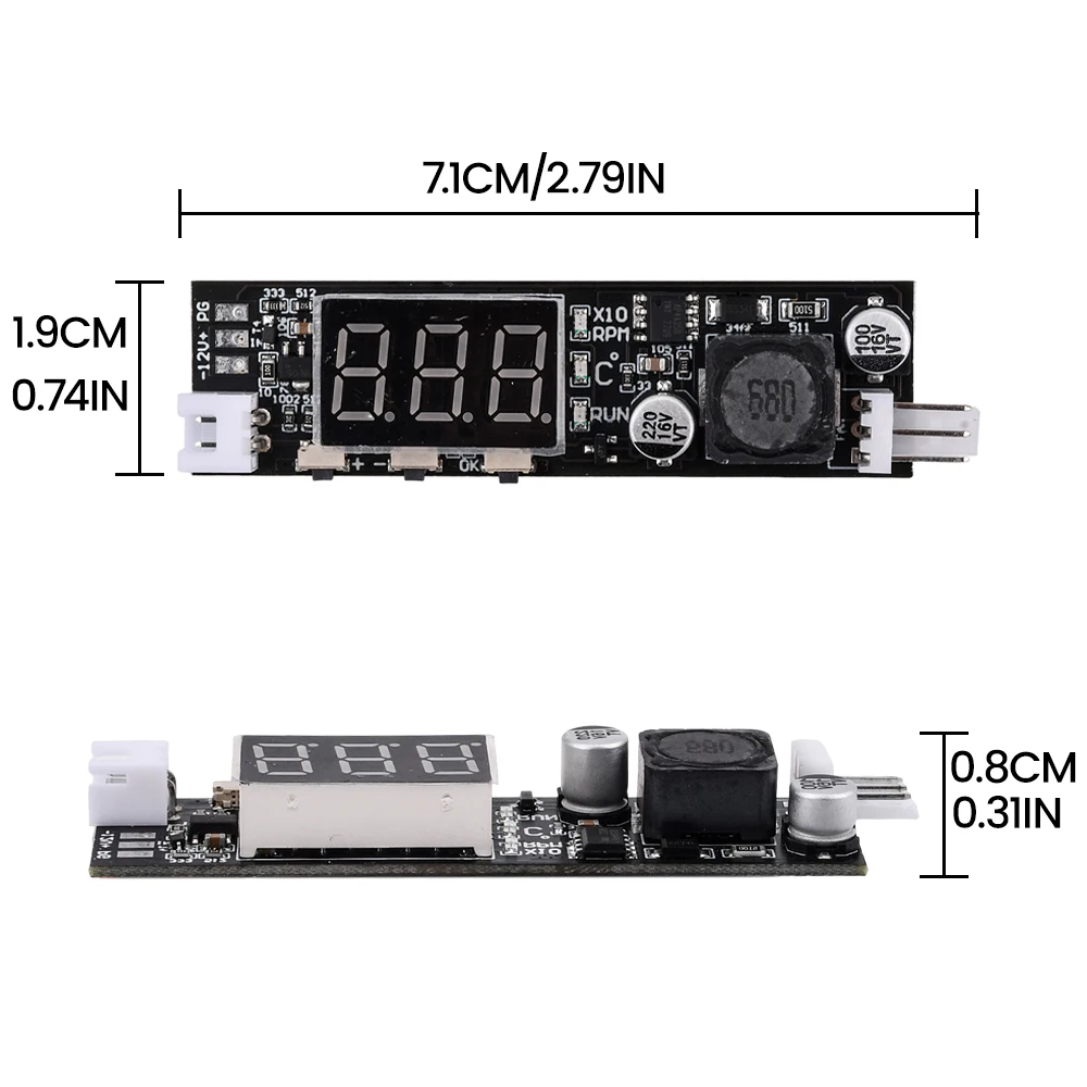 12V 2A DC PWM 2-3 Draht Lüfter Temperaturregelung Geschwindigkeitsregler Treibermodul für Gehäuse Computer Rauschunterdrückungsmodul