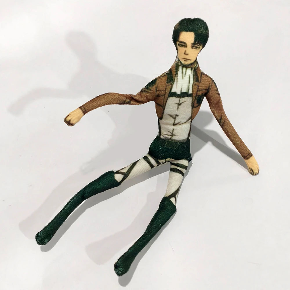 Anime Attack on Titan Rivaille Ackerman Eren Jaeger Cosplay Doll Plush Stuffed Dolls Abstract Wire Skeleton Halloween Props