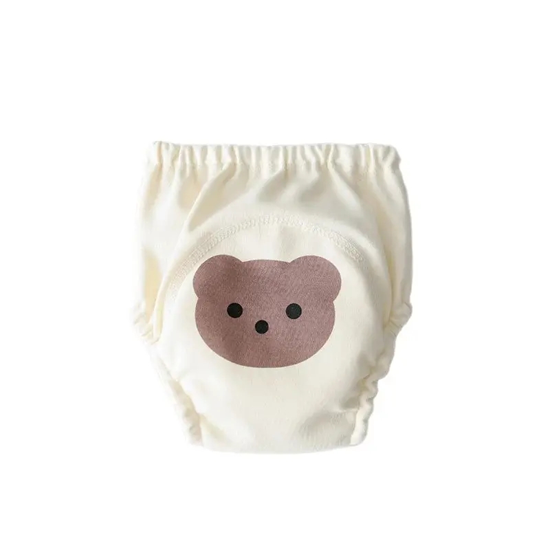 Baby-Trainingshose, Baby-Unterwäsche, waschbar, niedliches Muster, atmungsaktive Windelhose, Sommer-Babywindeln, Baumwolle, Lernhose