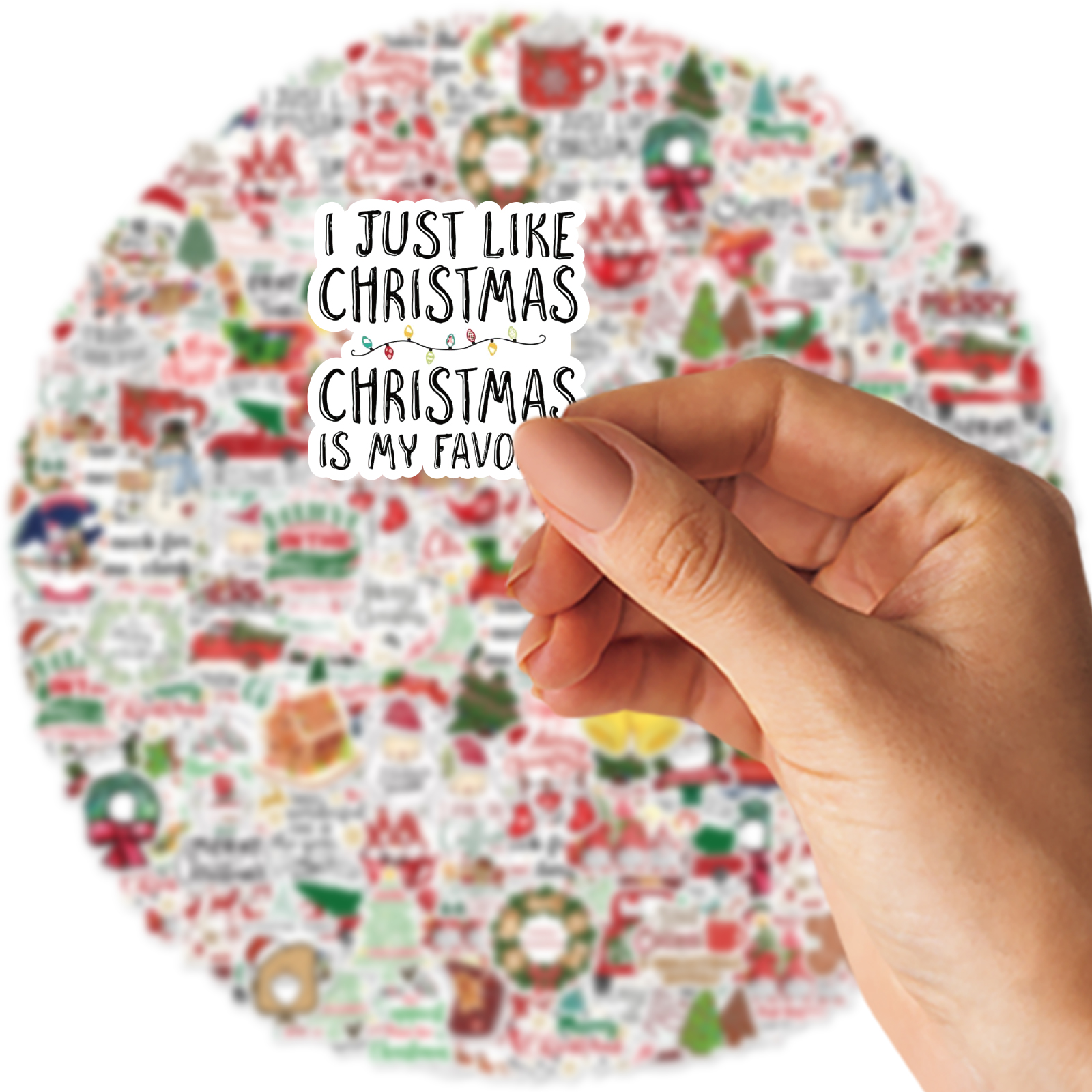 Autocollants Graffiti sur le Thème de Noël, Décoration DIY, Carnet de Notes, Bouteille d'Eau, Valise, Jouet JEClassic, Décalcomanie en PVC, 50Pcs