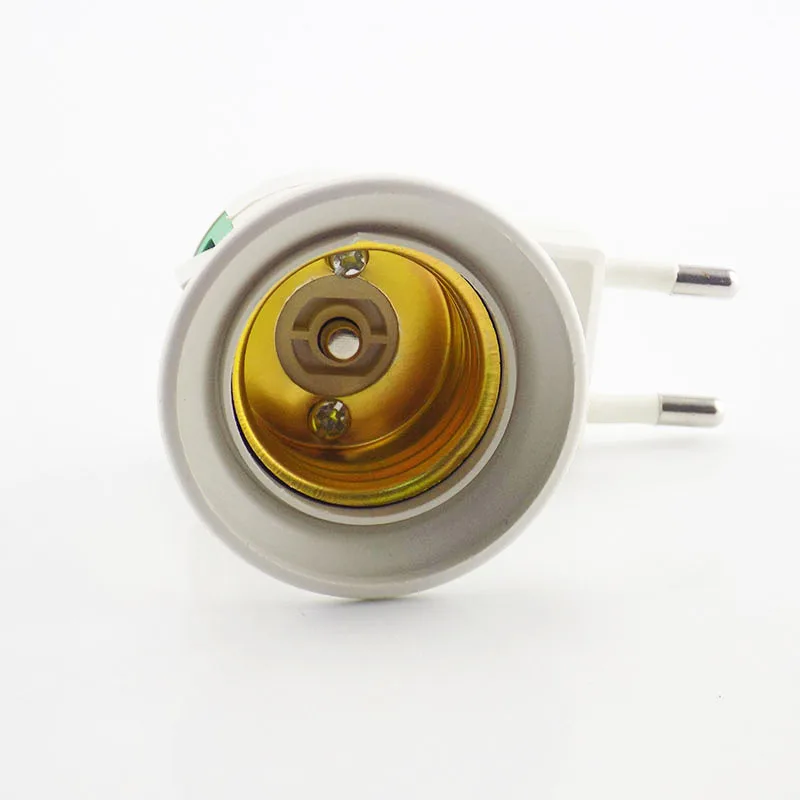 EU LED Đèn E27 Cơ Sở Chủ Chuyển Đổi Cho Ánh Sáng Bóng Đèn Adapter Nữ Ổ Cắm EU Cắm ON/OFF Nút Chuyển Đổi để AC Power 110 v 220 v