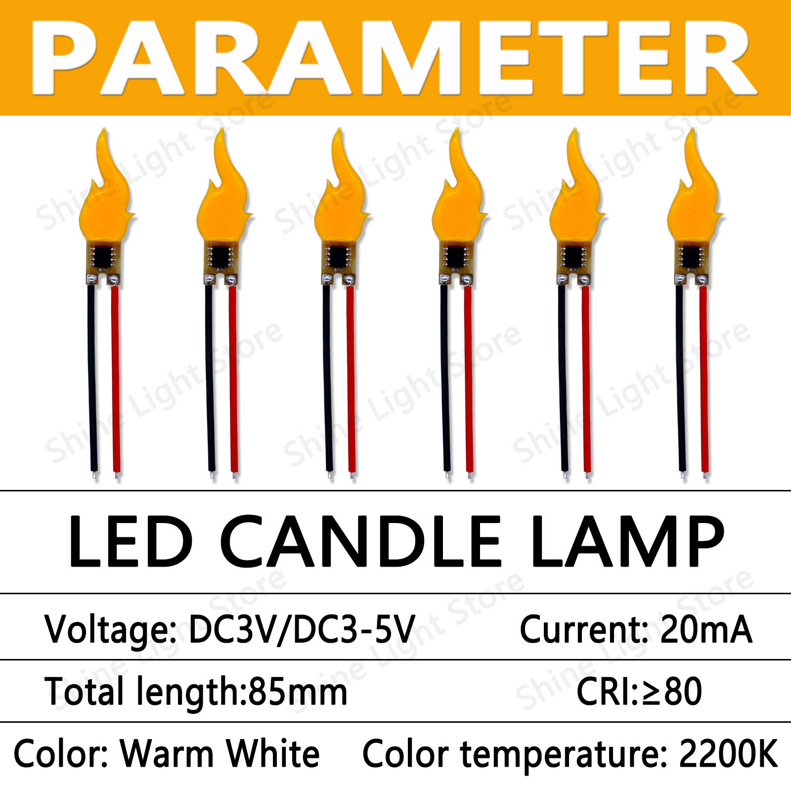 Lampada a fiamma a candela a LED Cob DC3V 5V Striscia LED Filo per saldatura Casa Matrimonio Ristorante Decorazione Luci Accessori per lampadine