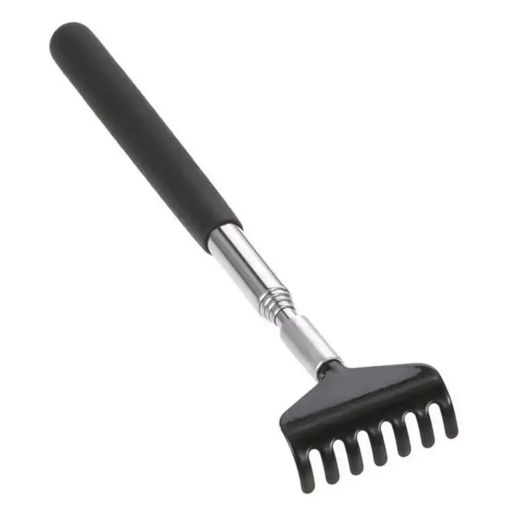 1pcs Metal Stainless Steel Telescopic Rear Scraper Tool Itching Device Multifunctional Back Grabbing Stainless Steel Rake Whole