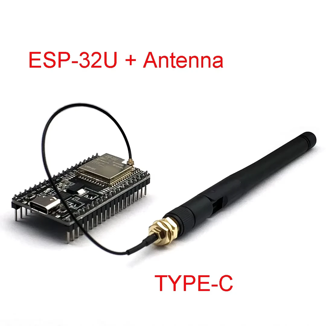 Esp32 devkitc wifi + placa de desenvolvimento bluetooth WROOM & módulo wifi com antena 2.4g opcional ESP32-WROOM-32U placa de desenvolvimento
