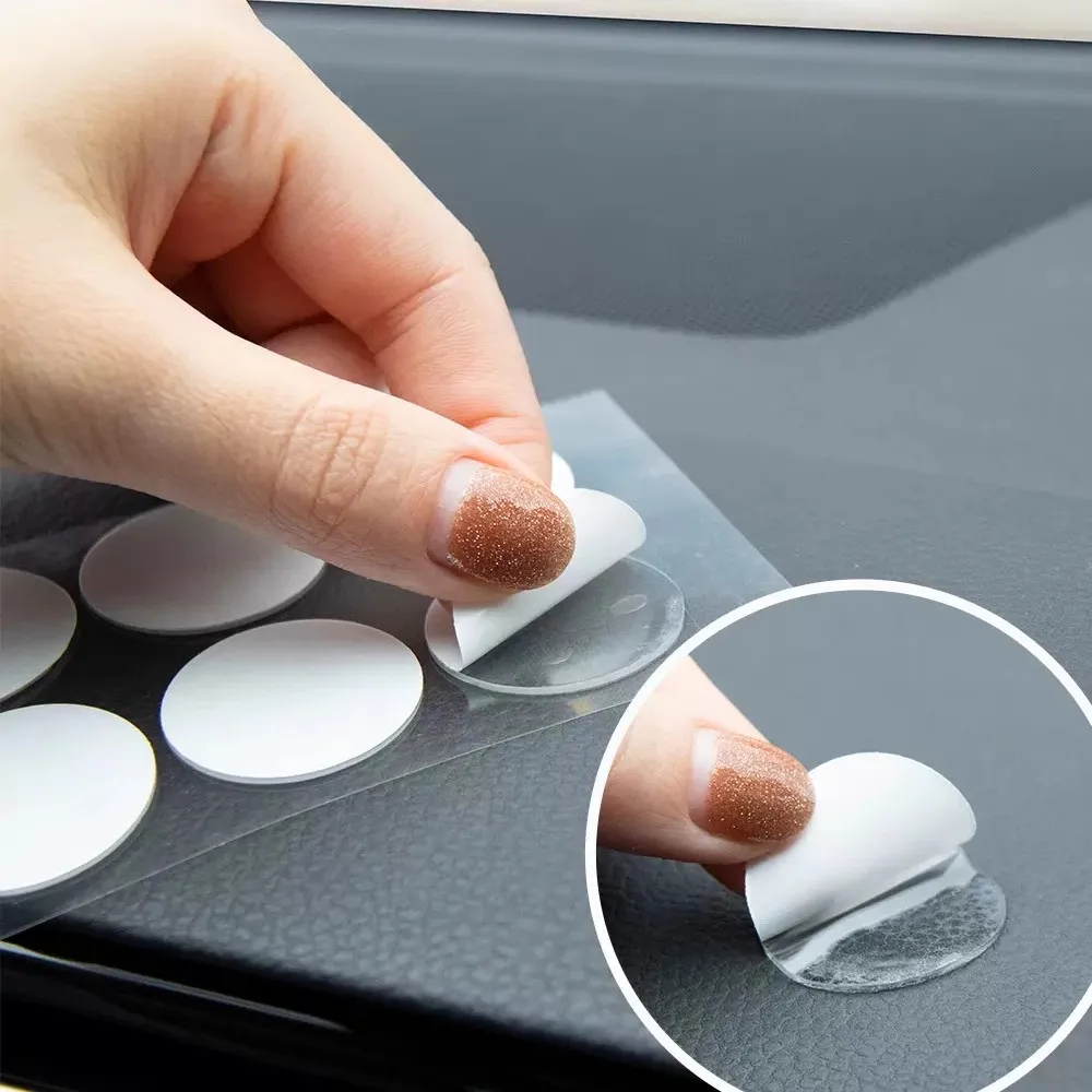 50/70pcs Nano Gel Mat Transparent Tape Round Traceless Removable Sticky Double-Sided Adhesive Tape for DIY Craft Poster Hand Dec