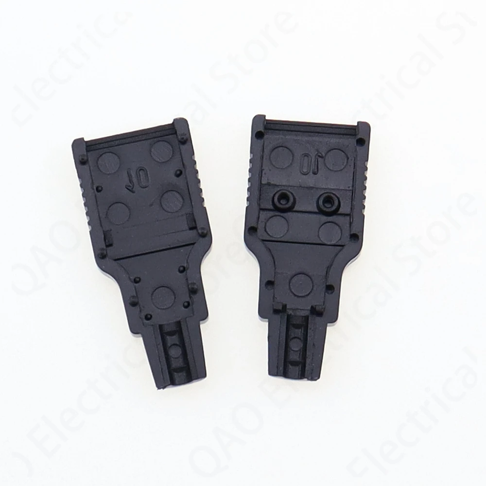 IMC caliente nuevo 10 Uds tipo A macho USB conector de enchufe de 4 pines con cubierta de plástico negro
