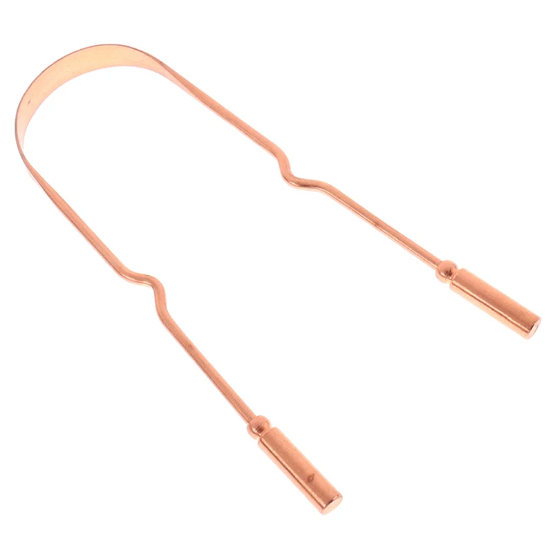 1 PC ทองแดงบริสุทธิ์เครื่องขูดลิ้นแปรงทําความสะอาดช่องปากสดสุขอนามัยสําหรับผู้ชายและผู้หญิงคุณภาพสูง Tounge Scraper 3 รูปแบบ