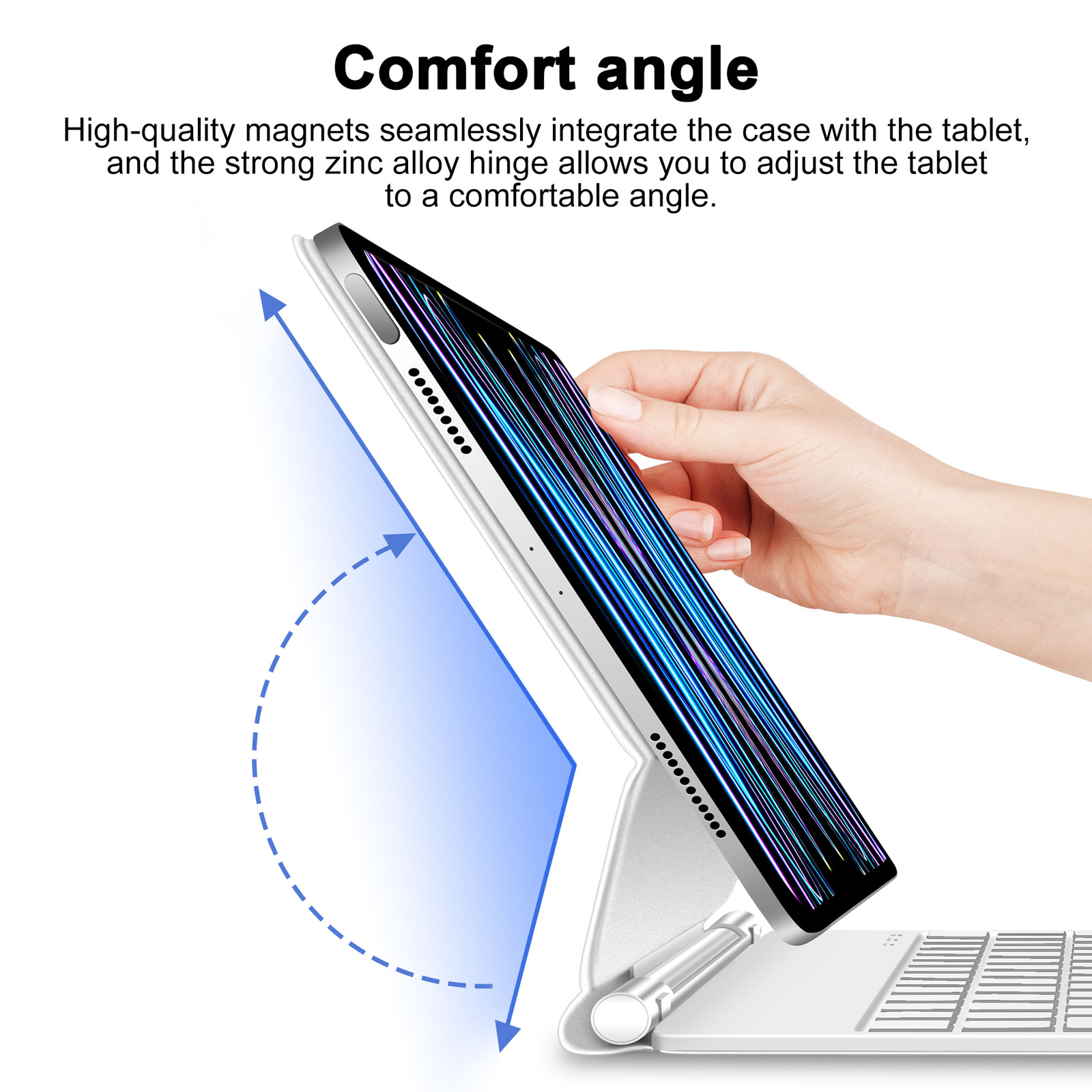 GOOJODOQ Teclado mágico para iPad Pro 11 2024 Air 4 Air 5 Air 6 para iPad 12,9 10.a generación 6a 5a 4a 3a generación Funda