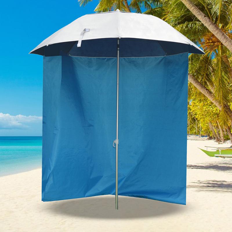 Parasol portátil con diseño de media circunferencia, tela envolvente impermeable, para exteriores