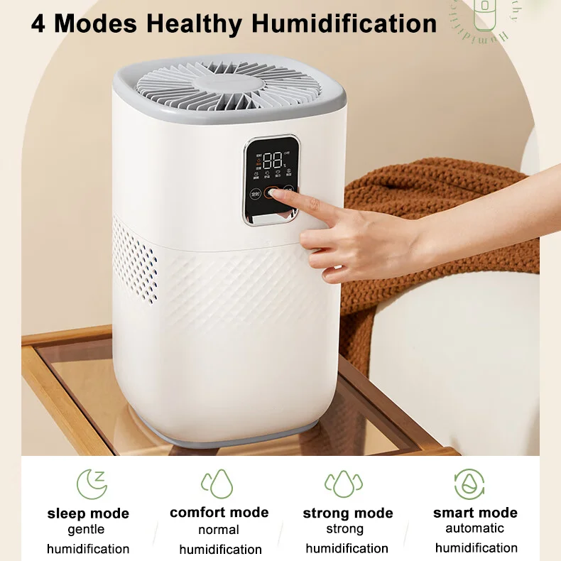 Desktop LED Screen Smart Display  Humidifier Evaporative 4500ml