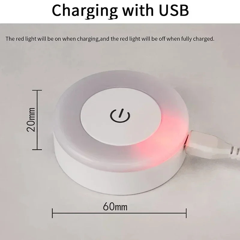 Luces LED nocturnas con Sensor táctil, 3 modos, portátil, recargable por USB, Base magnética, luz de pared, dormitorio, sala de estar, lámparas nocturnas con atenuación