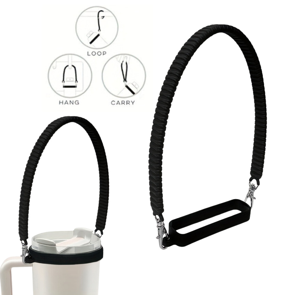 Asa para botella de agua, soporte para botella de agua, correa de silicona suave y duradera para la mayoría de botellas de 8-40oz, accesorios para tazas