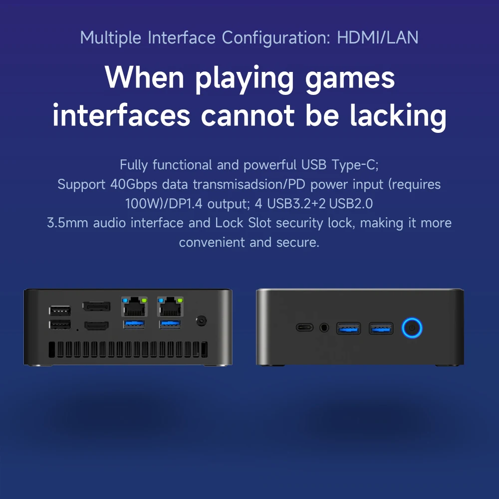 MLLSE K2 Mini PC AMD Ryzen 7 7735HS Processore DDR5 16GB di RAM 1TB SSD Finestra 11 Pro WiFi5 BT5.0 Mini computer desktop per giochi